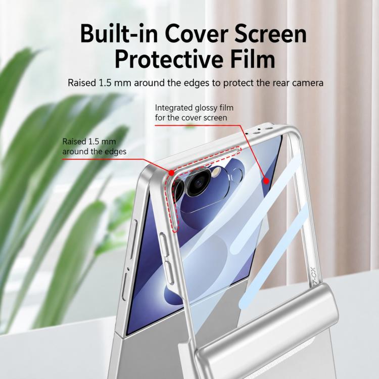 GKK Integrated HD Film Magnetic Full Coverage Flip Phone Case, For Galaxy Z Flip8 5G