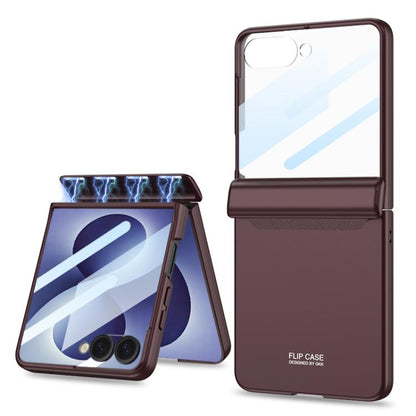 GKK Integrated HD Film Magnetic Full Coverage Flip Phone Case, For Galaxy Z Flip8 5G