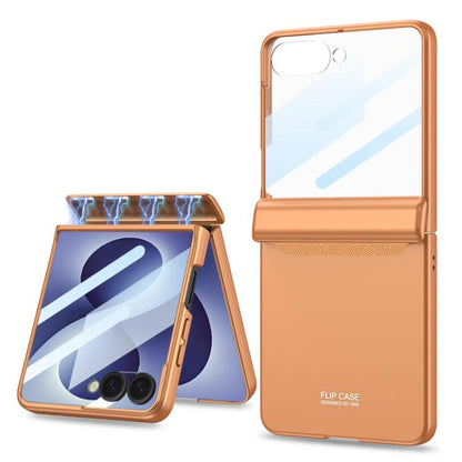 GKK Integrated HD Film Magnetic Full Coverage Flip Phone Case, For Galaxy Z Flip8 5G