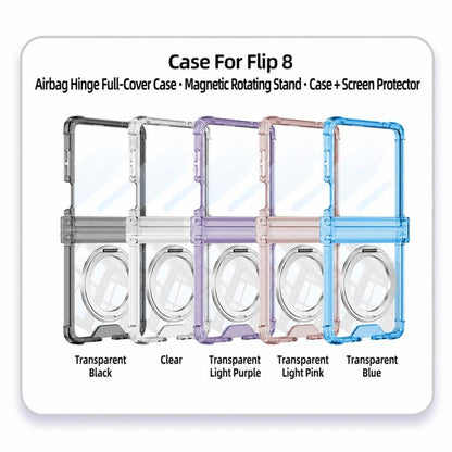 GKK Integrated Airbag Hinge Full Coverage Phone Case with Magnetic Rotation Bracket, For Galaxy Z Flip8 5G