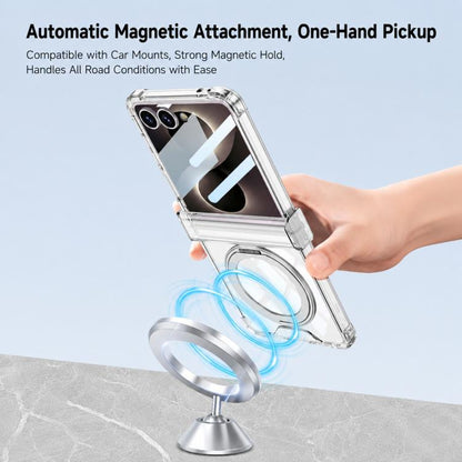 GKK Integrated Airbag Hinge Full Coverage Phone Case with Magnetic Rotation Bracket, For Galaxy Z Flip8 5G