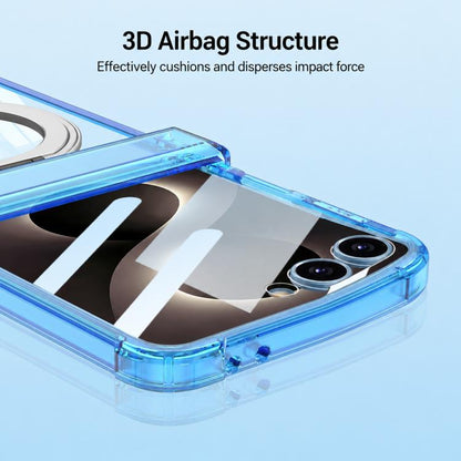GKK Integrated Airbag Hinge Full Coverage Phone Case with Magnetic Rotation Bracket, For Galaxy Z Flip8 5G