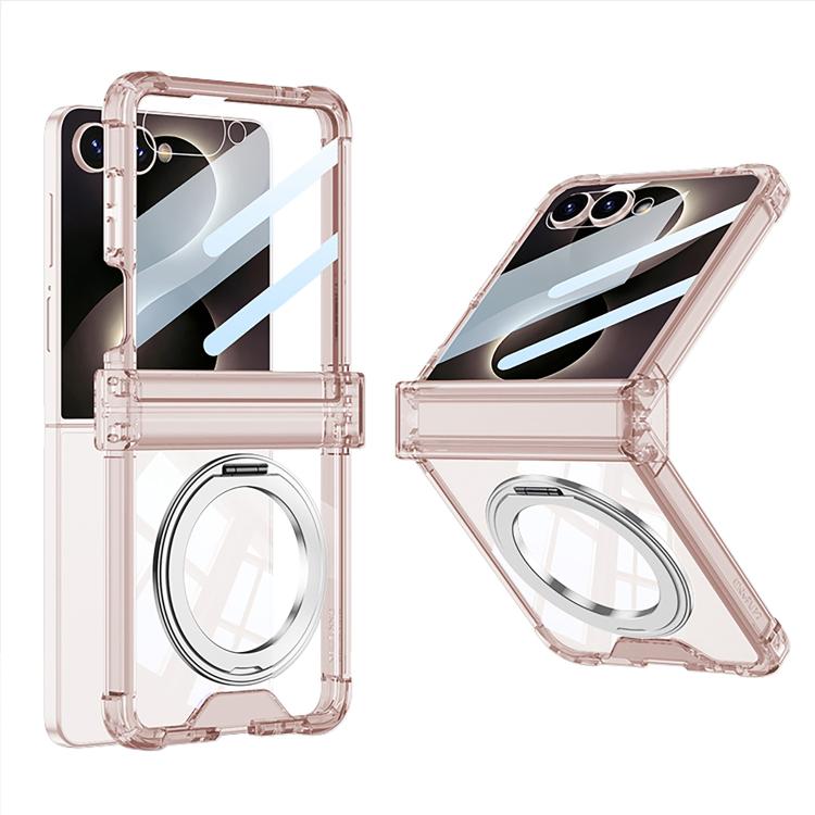 GKK Integrated Airbag Hinge Full Coverage Phone Case with Magnetic Rotation Bracket, For Galaxy Z Flip8 5G