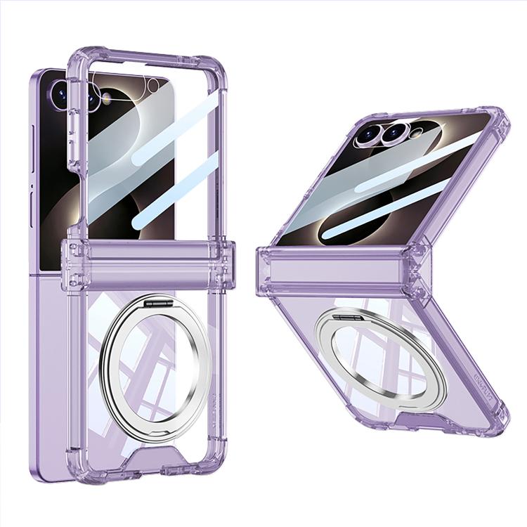 GKK Integrated Airbag Hinge Full Coverage Phone Case with Magnetic Rotation Bracket, For Galaxy Z Flip8 5G