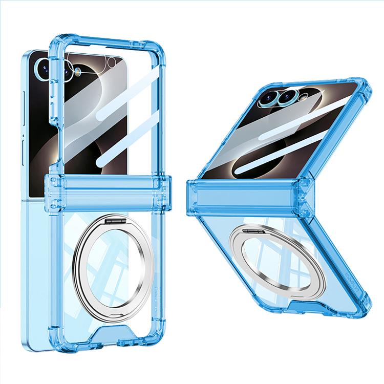 GKK Integrated Airbag Hinge Full Coverage Phone Case with Magnetic Rotation Bracket, For Galaxy Z Flip8 5G