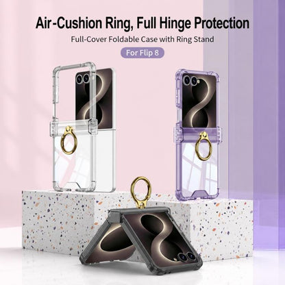 GKK Airbag Hinge Full Coverage Phone Case with Magnetic Rotation Bracket, For Galaxy Z Flip8 5G