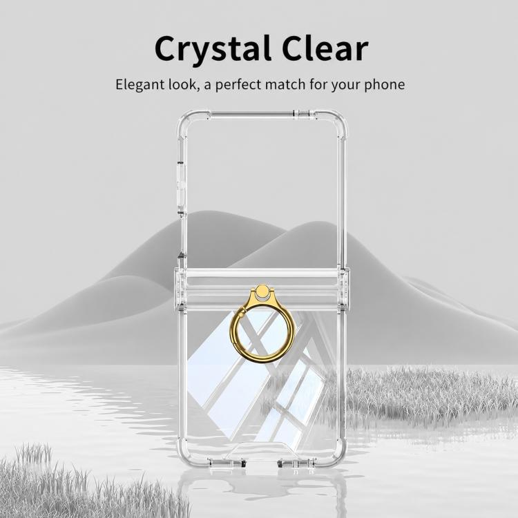 GKK Airbag Hinge Full Coverage Phone Case with Magnetic Rotation Bracket, For Galaxy Z Flip8 5G