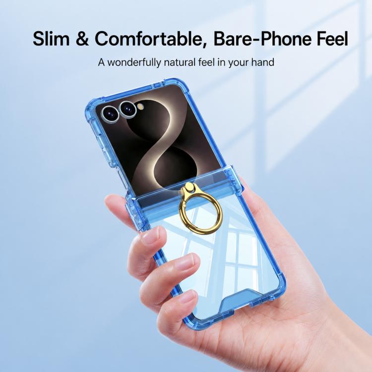 GKK Airbag Hinge Full Coverage Phone Case with Magnetic Rotation Bracket, For Galaxy Z Flip8 5G