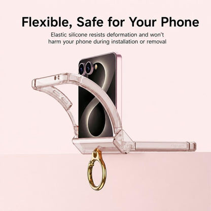GKK Airbag Hinge Full Coverage Phone Case with Magnetic Rotation Bracket, For Galaxy Z Flip8 5G