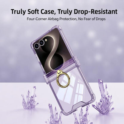 GKK Airbag Hinge Full Coverage Phone Case with Magnetic Rotation Bracket, For Galaxy Z Flip8 5G