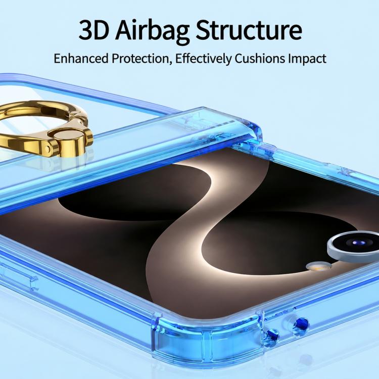 GKK Airbag Hinge Full Coverage Phone Case with Magnetic Rotation Bracket, For Galaxy Z Flip8 5G