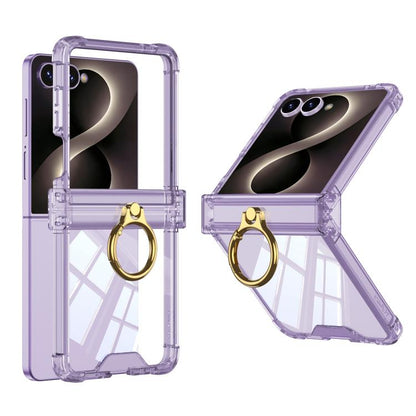 GKK Airbag Hinge Full Coverage Phone Case with Magnetic Rotation Bracket, For Galaxy Z Flip8 5G