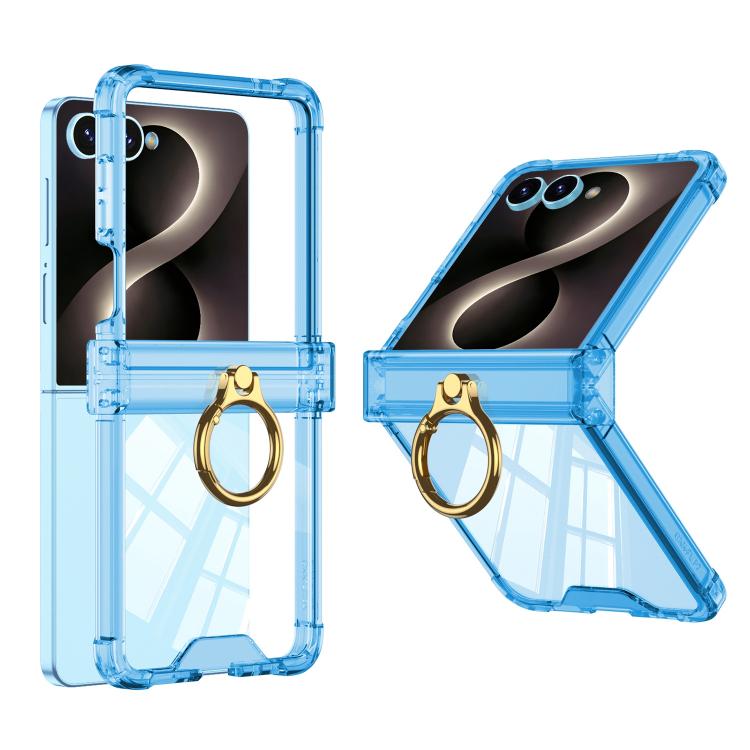 GKK Airbag Hinge Full Coverage Phone Case with Magnetic Rotation Bracket, For Galaxy Z Flip8 5G