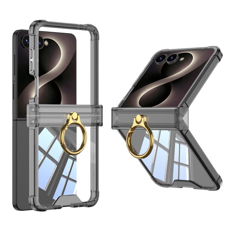 GKK Airbag Hinge Full Coverage Phone Case with Magnetic Rotation Bracket, For Galaxy Z Flip8 5G
