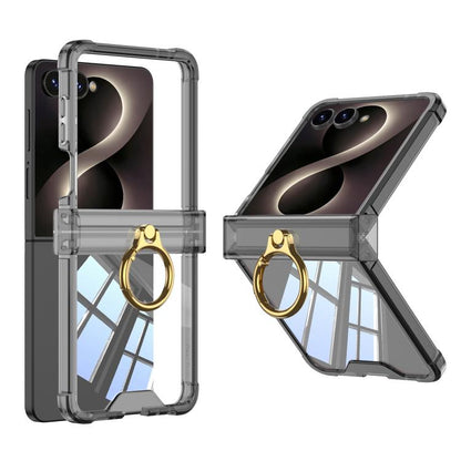 GKK Airbag Hinge Full Coverage Phone Case with Magnetic Rotation Bracket, For Galaxy Z Flip8 5G