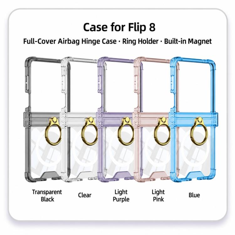 GKK MagSafe Airbag Hinge Shockproof Phone Case with Ring Holder, For Galaxy Z Flip8 5G