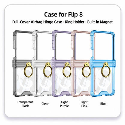 GKK MagSafe Airbag Hinge Shockproof Phone Case with Ring Holder, For Galaxy Z Flip8 5G