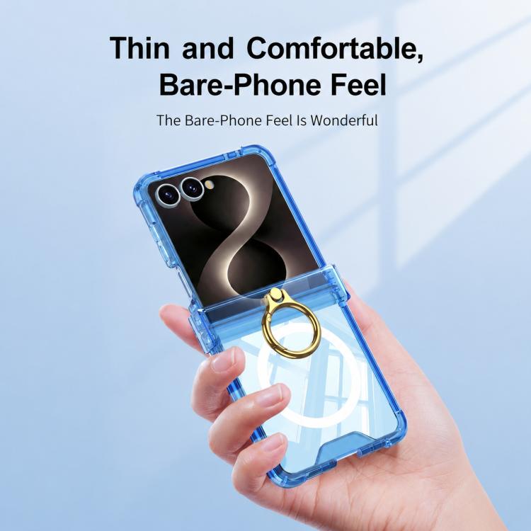 GKK MagSafe Airbag Hinge Shockproof Phone Case with Ring Holder, For Galaxy Z Flip8 5G