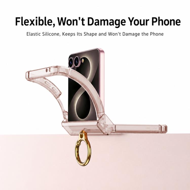GKK MagSafe Airbag Hinge Shockproof Phone Case with Ring Holder, For Galaxy Z Flip8 5G