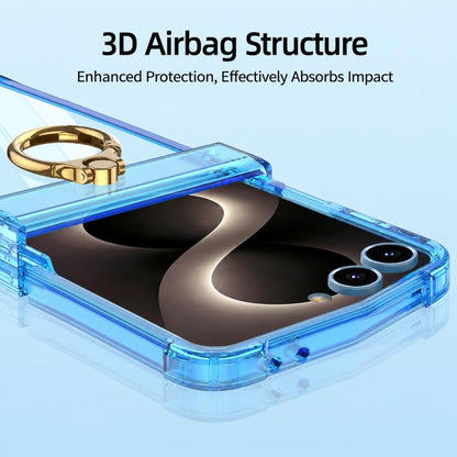 GKK MagSafe Airbag Hinge Shockproof Phone Case with Ring Holder, For Galaxy Z Flip8 5G