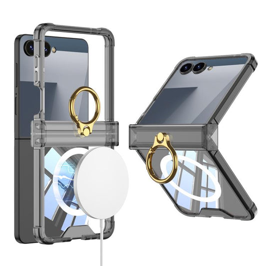 GKK MagSafe Airbag Hinge Shockproof Phone Case with Ring Holder, For Galaxy Z Flip8 5G