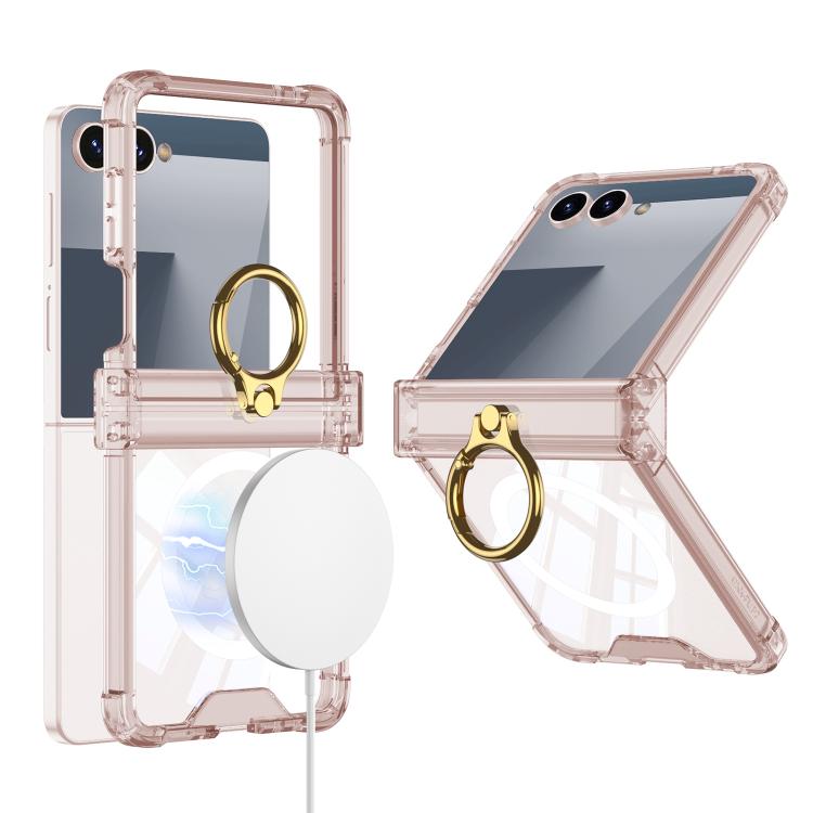 GKK MagSafe Airbag Hinge Shockproof Phone Case with Ring Holder, For Galaxy Z Flip8 5G