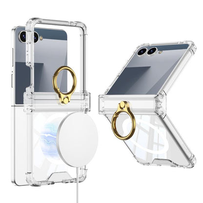 GKK MagSafe Airbag Hinge Shockproof Phone Case with Ring Holder, For Galaxy Z Flip8 5G
