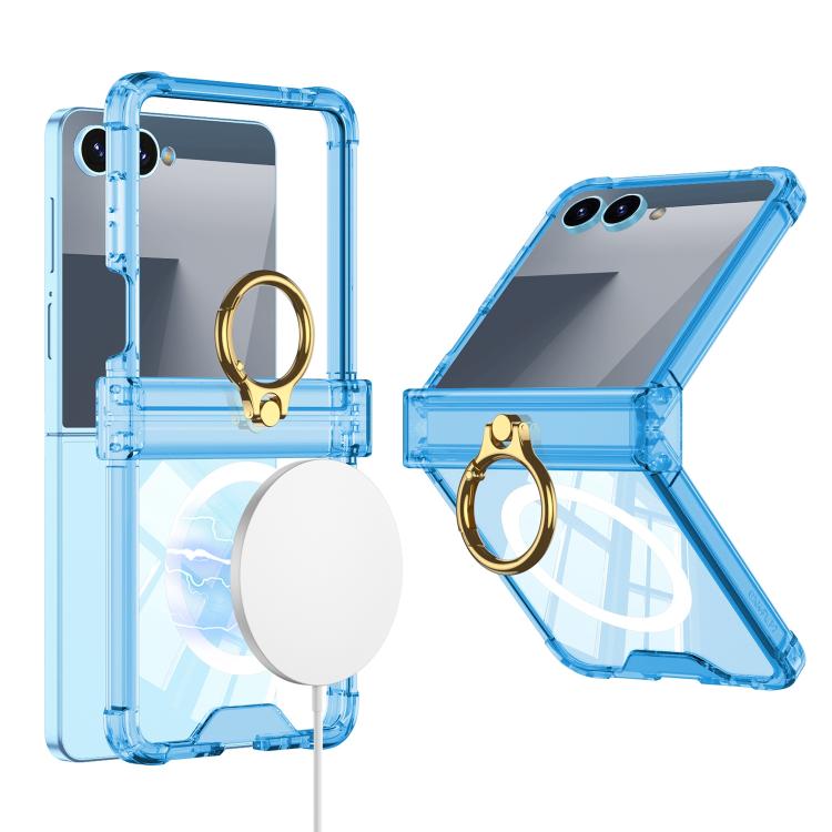 GKK MagSafe Airbag Hinge Shockproof Phone Case with Ring Holder, For Galaxy Z Flip8 5G