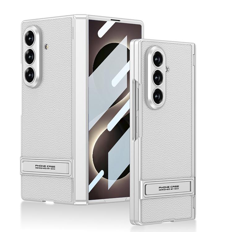 GKK Integrated Magnetic Triumph Skin Feel Vegan Leather Phone Case with Holder, For Galaxy Z Fold8 Ultra 5G