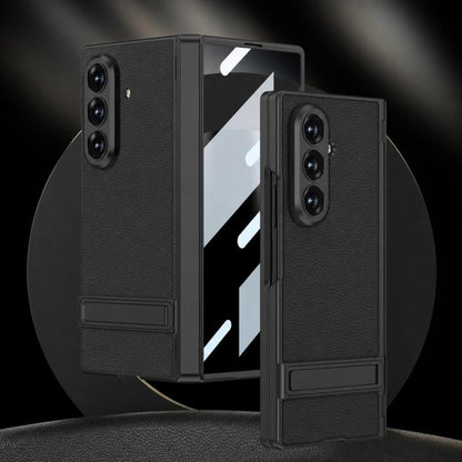 GKK Integrated Magnetic Triumph Skin Feel Vegan Leather Phone Case with Holder, For Galaxy Z Fold8 Ultra 5G
