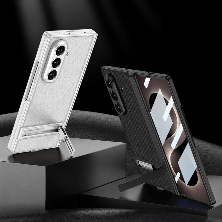 GKK Integrated Magnetic Triumph Skin Feel Vegan Leather Phone Case with Holder, For Galaxy Z Fold8 Ultra 5G