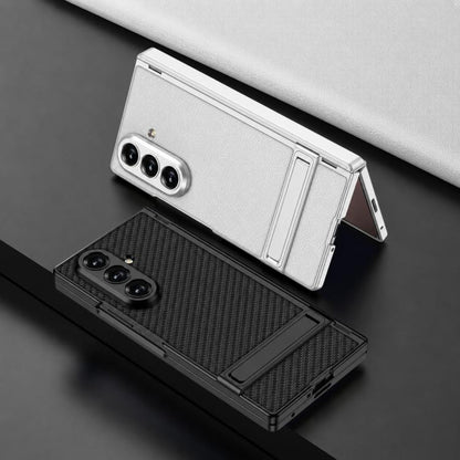 GKK Integrated Magnetic Triumph Skin Feel Vegan Leather Phone Case with Holder, For Galaxy Z Fold8 Ultra 5G