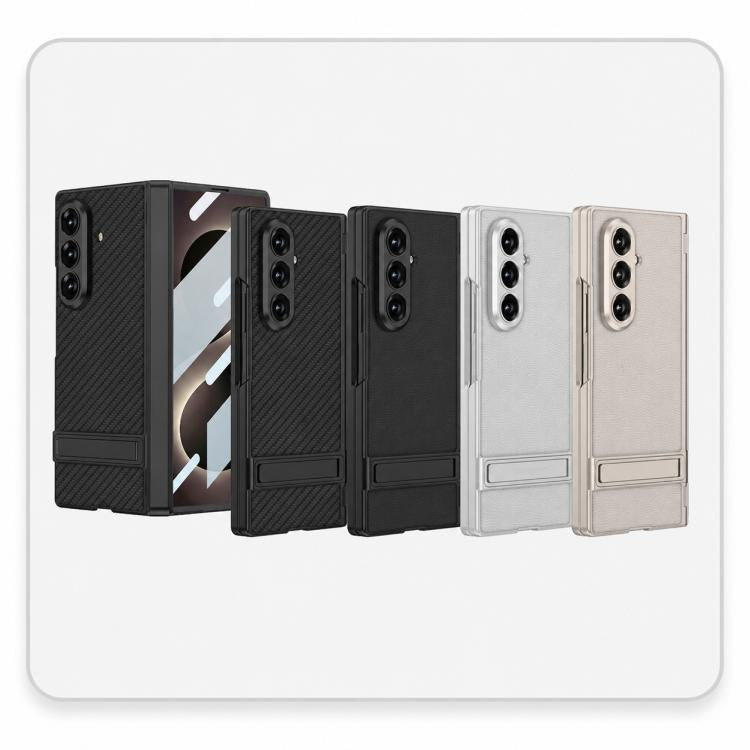 GKK Integrated Magnetic Triumph Skin Feel Vegan Leather Phone Case with Holder, For Galaxy Z Fold8 Ultra 5G
