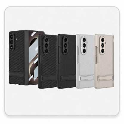 GKK Integrated Magnetic Triumph Skin Feel Vegan Leather Phone Case with Holder, For Galaxy Z Fold8 Ultra 5G