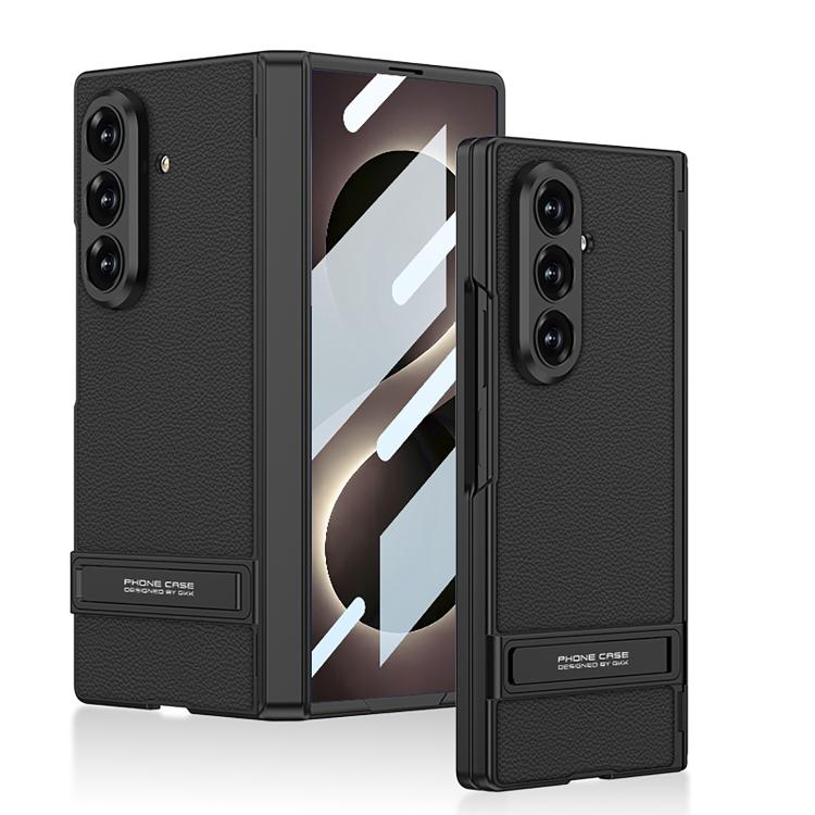GKK Integrated Magnetic Triumph Skin Feel Vegan Leather Phone Case with Holder, For Galaxy Z Fold8 Ultra 5G