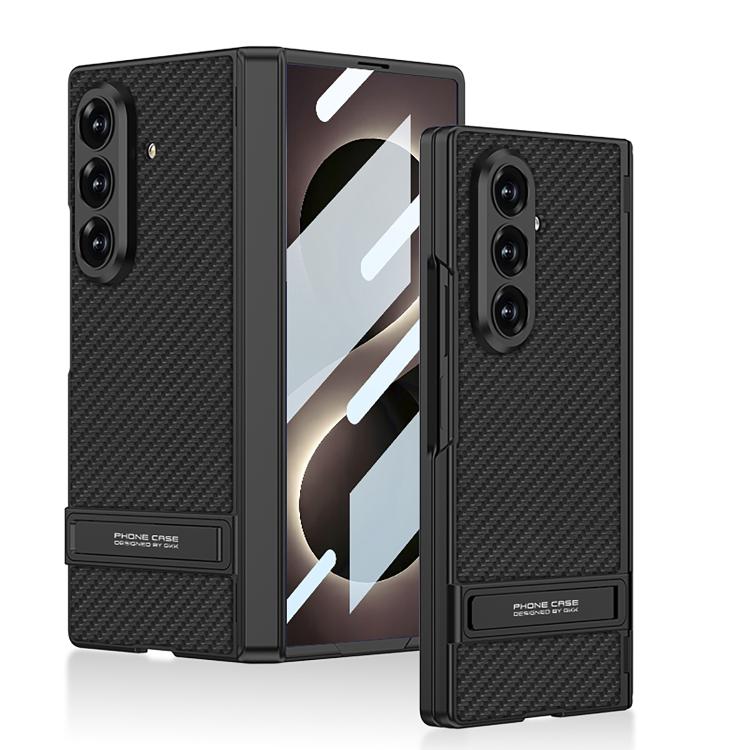 GKK Integrated Magnetic Triumph Skin Feel Vegan Leather Phone Case with Holder, For Galaxy Z Fold8 Ultra 5G