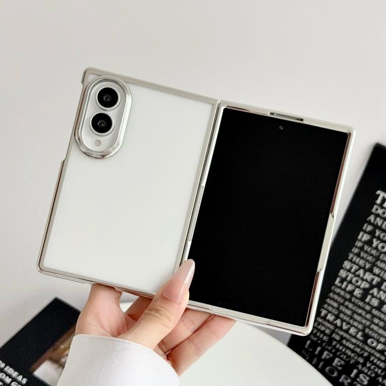 Electroplating Frame PC Transparent Phone Case, For Galaxy Z Fold8 5G
