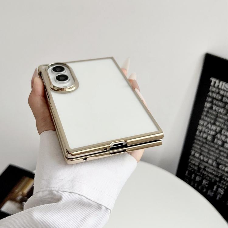 Electroplating Frame PC Transparent Phone Case, For Galaxy Z Fold8 5G