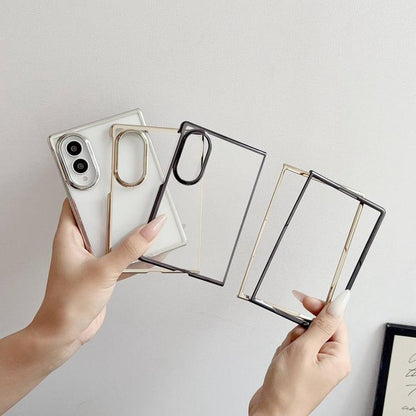 Electroplating Frame PC Transparent Phone Case, For Galaxy Z Fold8 5G