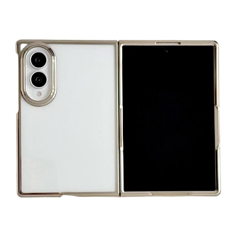 Electroplating Frame PC Transparent Phone Case, For Galaxy Z Fold8 5G