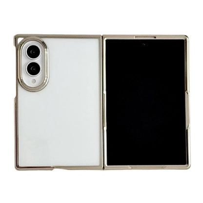 Electroplating Frame PC Transparent Phone Case, For Galaxy Z Fold8 5G