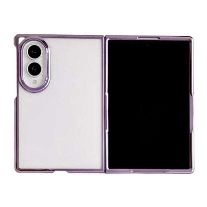 Electroplating Frame PC Transparent Phone Case, For Galaxy Z Fold8 5G