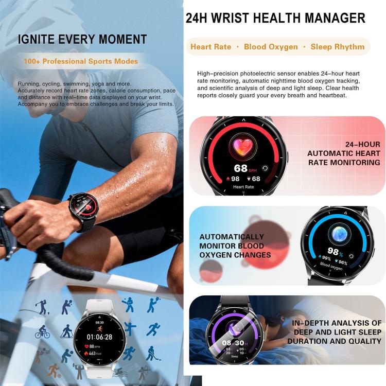 X10 Pro Smart Watch & Sleep TWS Earphones, 1.45 inch Screen, Support Bluetooth Call / Heart Rate