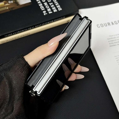 Side Clamp Central Axis Magnetic Crazy Horse Leather Texture Phone Case, For Galaxy Z Fold8 5G
