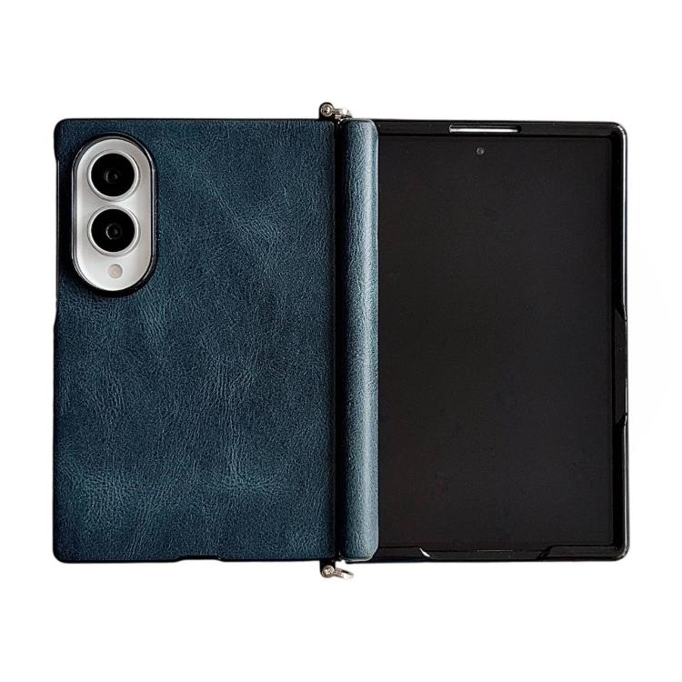 Side Clamp Central Axis Magnetic Crazy Horse Leather Texture Phone Case, For Galaxy Z Fold8 5G