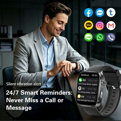GE53 Smart Watch, 1.92 inch Screen, BT Call, ECG, ECG Heart Rate, Blood Oxygen, Blood Pressure