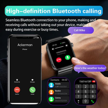 GE53 Smart Watch, 1.92 inch Screen, BT Call, ECG, ECG Heart Rate, Blood Oxygen, Blood Pressure