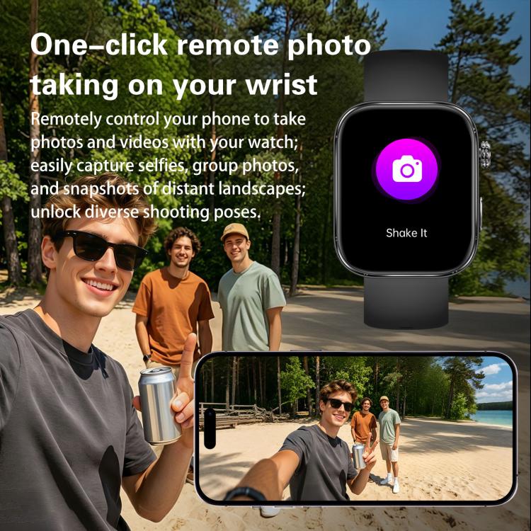 GE53 Smart Watch, 1.92 inch Screen, BT Call, ECG, ECG Heart Rate, Blood Oxygen, Blood Pressure