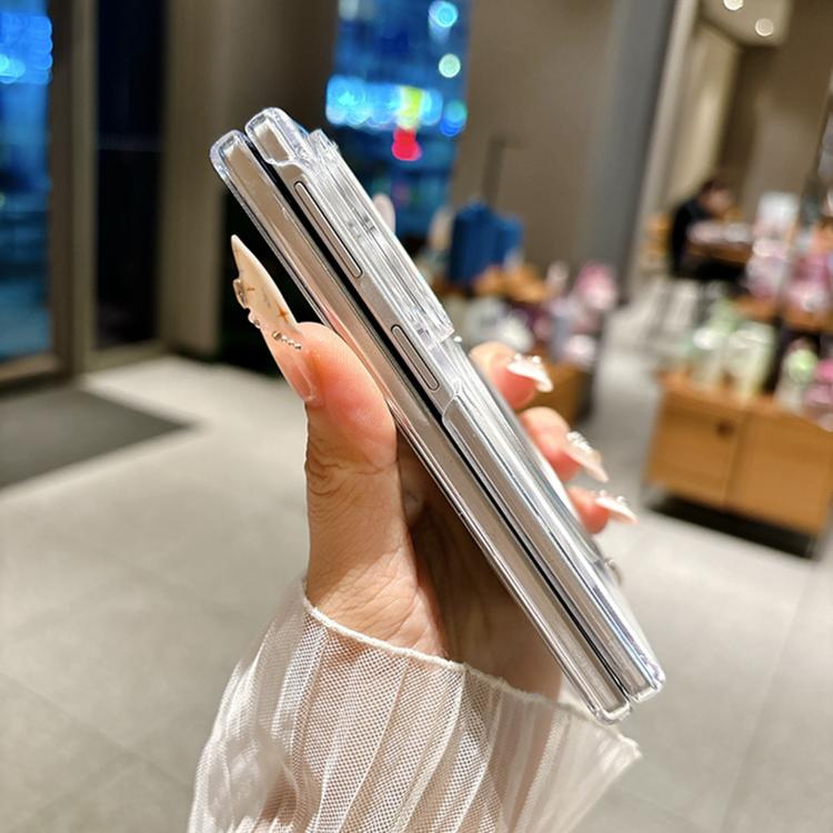 Side Clip Axial Magnetic Shell Pattern 360 Holder Phone Case with Bracelet, For Galaxy Z Fold8 5G