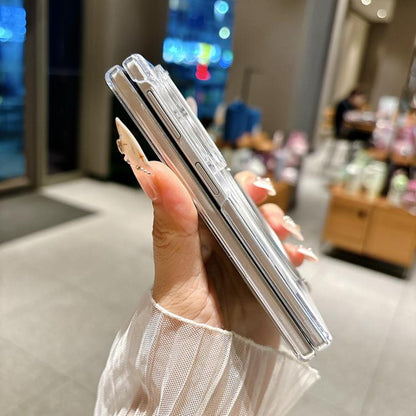 Side Clip Axial Magnetic Shell Pattern 360 Holder Phone Case with Bracelet, For Galaxy Z Fold8 5G